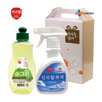 CJ섬유탈취제,순그린320(용기)2종세트